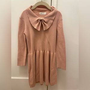 HM pink bow dress
